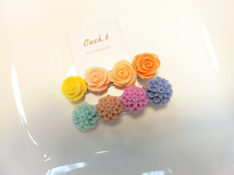 Flowers series - secret garden small hairpin group-D - Hair Accessories - Other Materials Multicolor