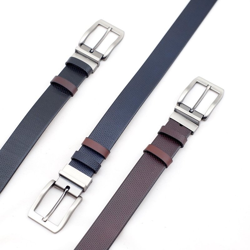 Be Two ∣ [Design products clear] leather flip belt / double-sided manual belt / rotating belt - เข็มขัด - หนังแท้ หลากหลายสี