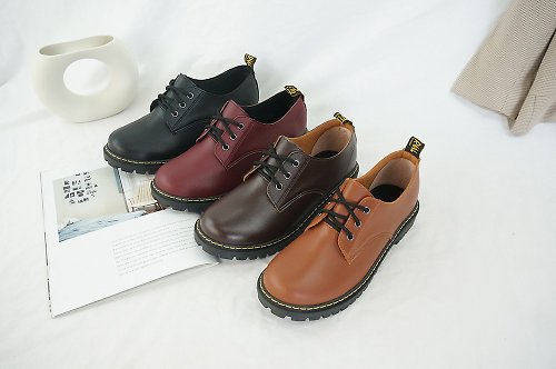 Material瑪特麗歐 男靴 時尚綁帶短版馬丁靴 T21460