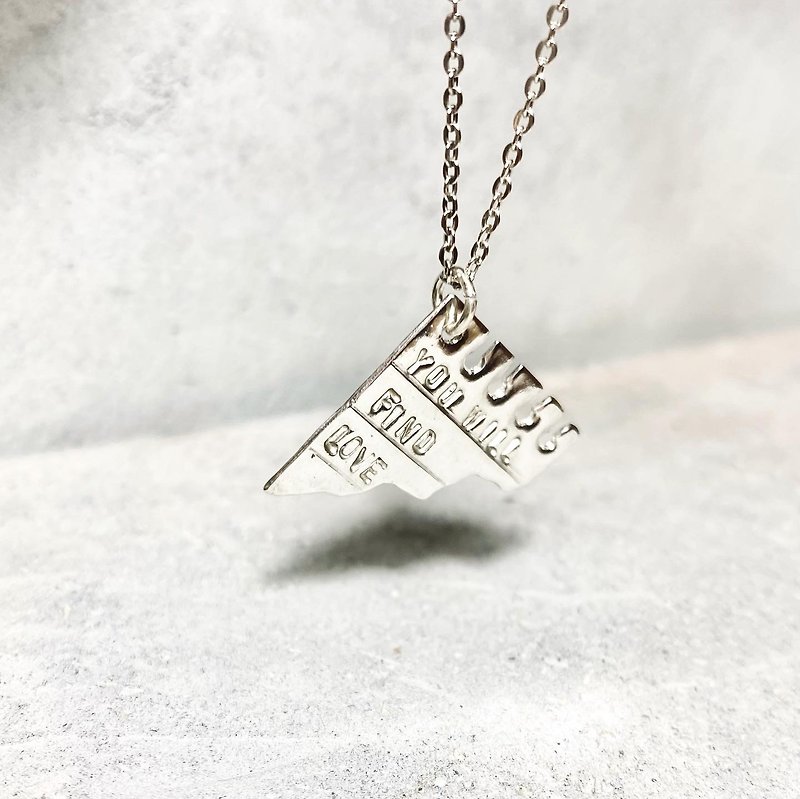 MIH Metalworking Jewelry | Small Note-you will find love handmade sterling silver - Necklaces - Sterling Silver Silver