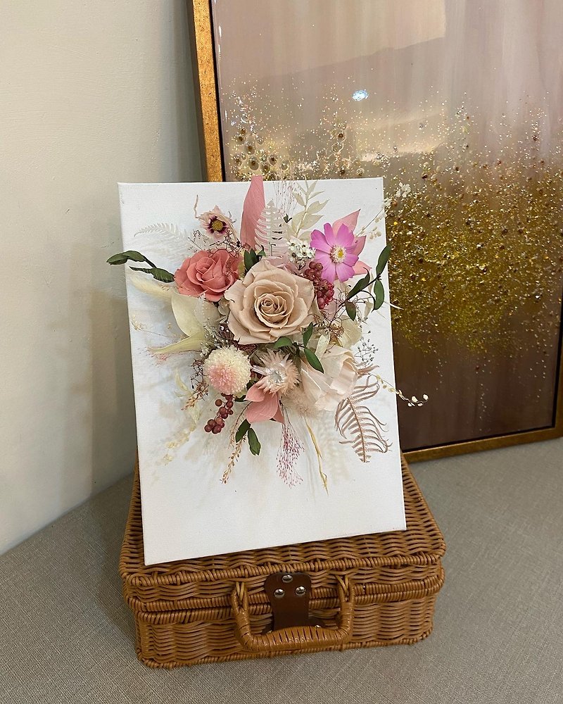 Preserved flowers on canvas - Dried Flowers & Bouquets - Plants & Flowers Pink