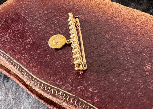 フランス　アンティーク　ブローチ フランスアンティークゴールドフィルド FIX ペンダント 天使の