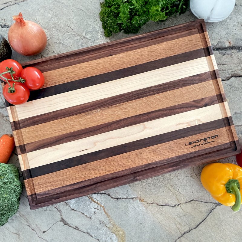 Designed in New York North American Hardwood Cutting Board - Serving Trays & Cutting Boards - Wood Brown