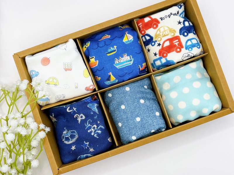 [Limited time: 10% off and shipped in 3 days] Eight-layer gauze bib full moon gift box, set of six, random colors - ของขวัญวันครบรอบ - ผ้าฝ้าย/ผ้าลินิน 