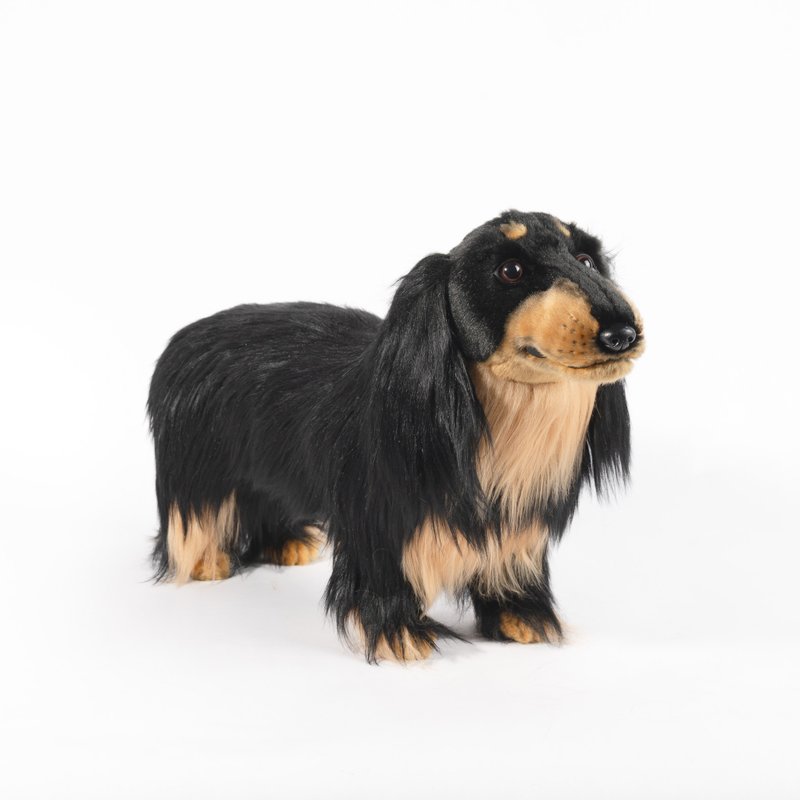 ハンサ 8511-ブラックタン ダックスフンド 62cm - 人形・フィギュア - サステナブル素材 ブラック