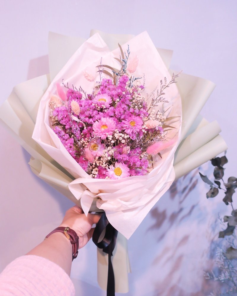 ▫One Flower ▫ Korean bouquet spring and 喣 pink dry bouquet - Plants - Plants & Flowers Pink