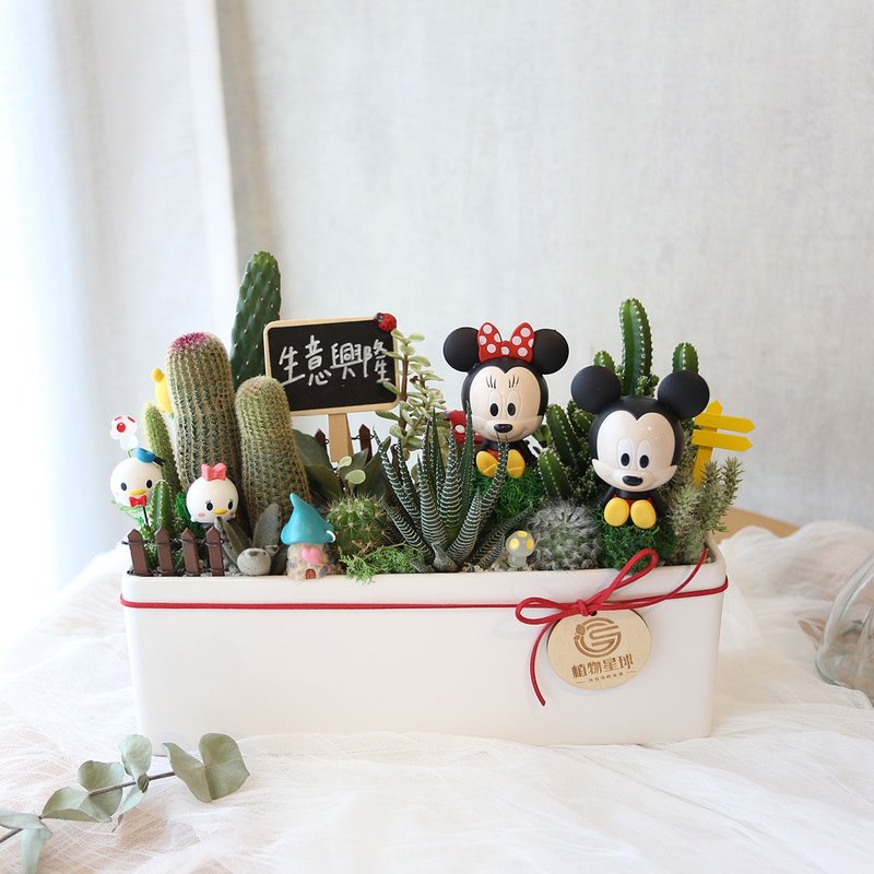 PD156 Doll Cactus Pot Set/Opening Potted Plant - ตกแต่งต้นไม้ - พืช/ดอกไม้ 