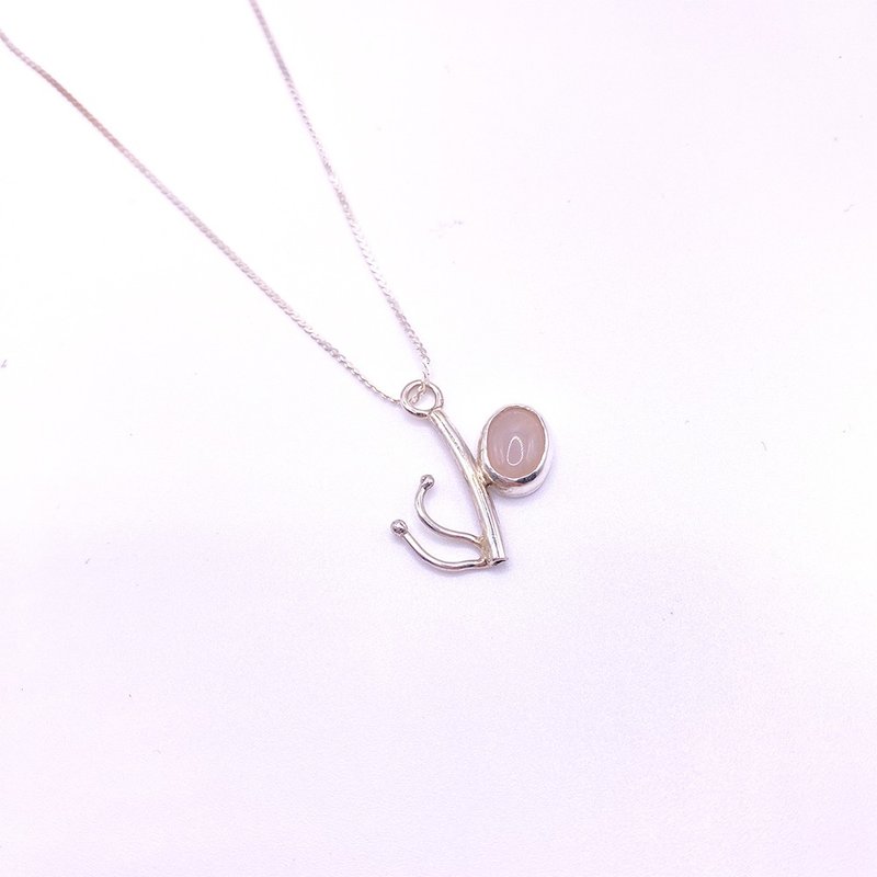 small plant necklace - ต่างหู - เงิน สีเงิน