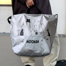 【Pinkoi x Moomin】杜邦紙系列 紙感 mini銀色 單肩斜挎托特包