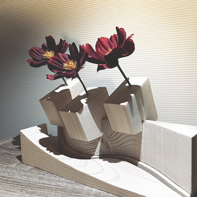 'Wooden Vase' - 擺飾/家飾品 - 木頭 