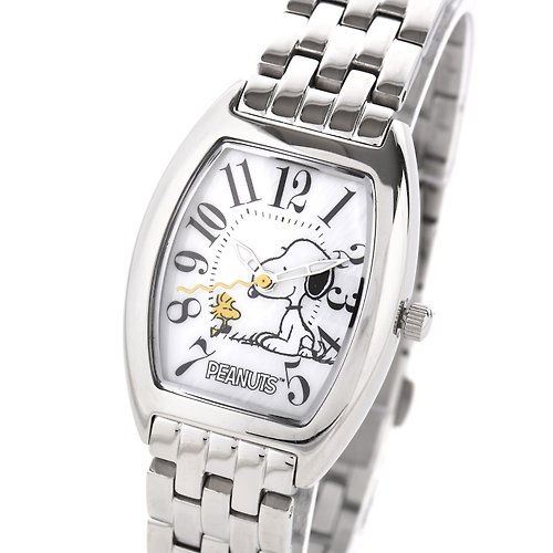 Snoopy Wrist Watch / Snoopy and Woodstock / White shell dial / Japan Design