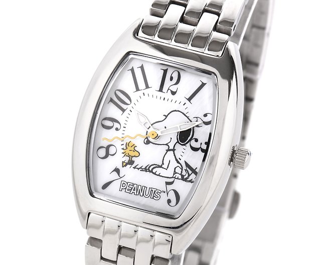 スヌーピー腕時計 スヌーピーとウッドストック ホワイトシェル文字盤 日本製ムーブメント ショップ 東京ウオッチカンパニー 腕時計 Pinkoi