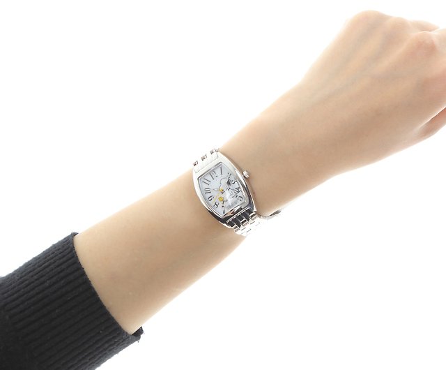 スヌーピー腕時計 スヌーピーとウッドストック ホワイトシェル文字盤 日本製ムーブメント ショップ 東京ウオッチカンパニー 腕時計 Pinkoi
