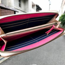 北海道牛革 長夾 長財布(ラウンドタイプ) 藍 ブルー Blue -MADE IN 神戸- - ショップ Kiichi 財布 - Pinkoi