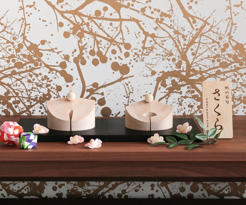 旭川工藝 T.MOTOI HINANINGYO 女兒節人偶 MHI-01 - 擺飾/家飾品 - 木頭 