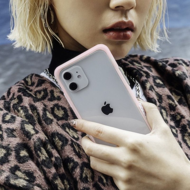 送品牌掛繩 iPhone 13系列 ReNMD抗汙防摔手機殼-透粉堆疊 - 手機殼/手機套 - 塑膠 黑色