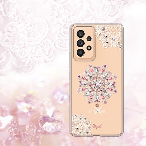 apbs 雅品仕 水晶彩鑽手機殼 Samsung Galaxy A53 5G 輕薄軍規防摔彩鑽手機殼-映雪戀