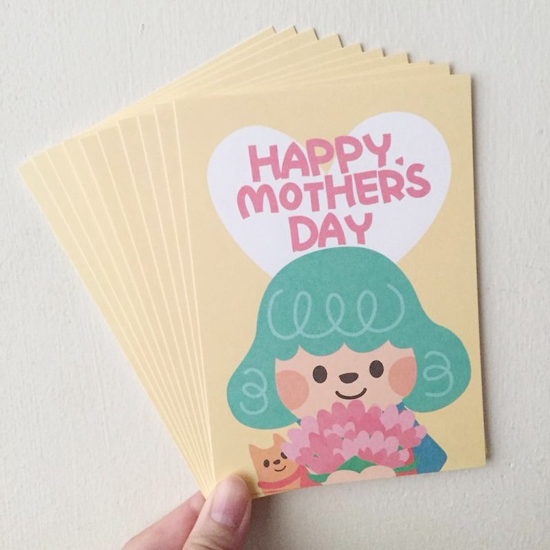 Happy Mother's Day postcard group (ten into a group) - การ์ด/โปสการ์ด - กระดาษ สีส้ม
