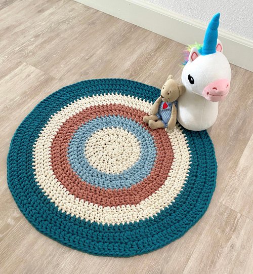 OgilHandMade Round rug custom size Crochet handmade rug Floor Mat