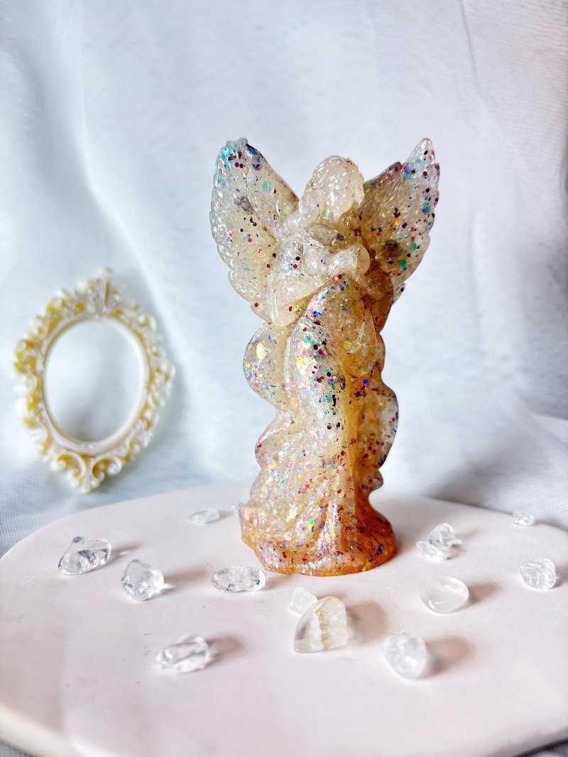【LAMU】空靈棱鏡。守護光影水晶。女天使 - 擺飾/家飾品 - 其他材質 透明