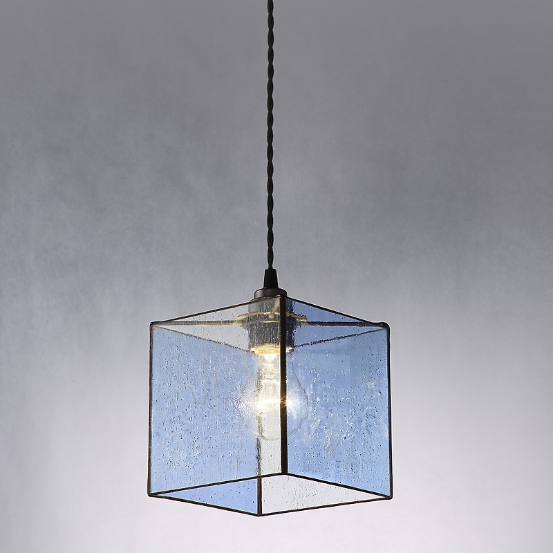 【Dust Year Old Decorations】Retro glass chandelier PL-203 - Lighting - Glass Blue