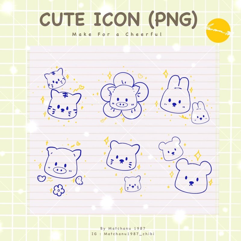 Digital Icon Sticker For decorating digital planners - 電腦手機桌布/貼圖/App 圖示 - 其他材質 