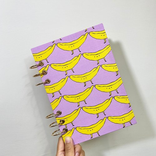 宓羽MIYU 微笑香蕉 - A5 / A6 6孔活頁本 封面可水洗 無時效 行事曆 手帳