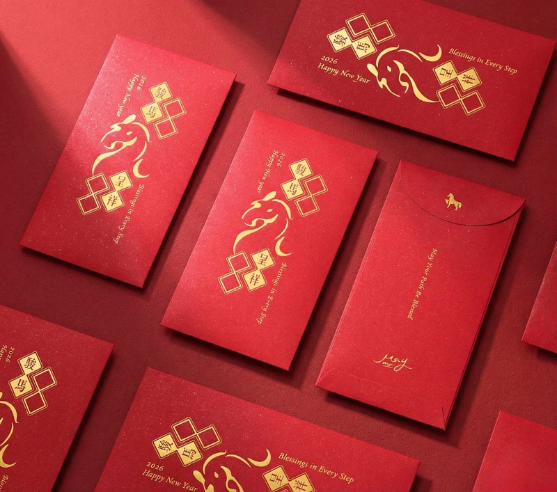 2026馬年紅包袋・專屬動物插畫設計・燙金企業LOGO訂製 - 紅包袋/春聯 - 紙 