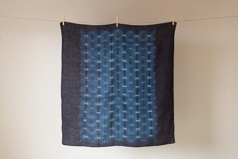 Genuine indigo dyed hemp furoshiki (firefly) - Other - Cotton & Hemp Blue