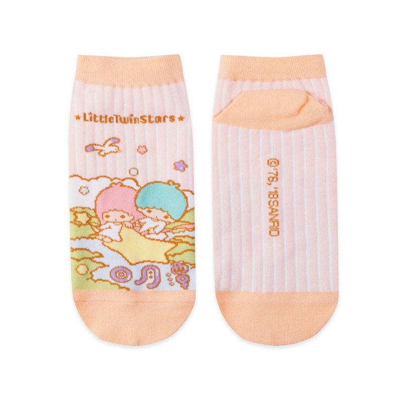 【漫遊台灣 X 三麗鷗】雙星仙子 襪子(日月潭)+行李箱貼(淡水) - 襪子 - 聚酯纖維 