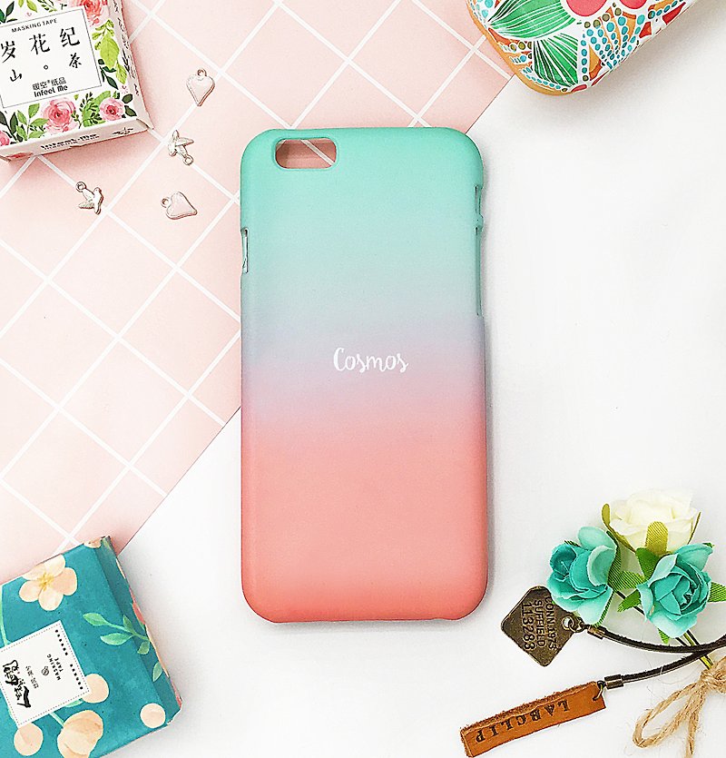 Cosmos - Gradient Floral iPhone Original Case/Protective Cover - เคส/ซองมือถือ - พลาสติก สึชมพู