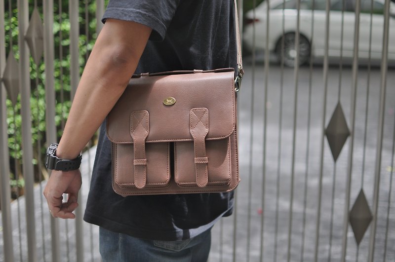 Genuine Leather Messenger Bags & Sling Bags - Box Bag Bark