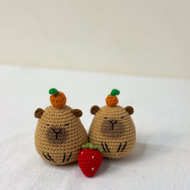 Capybara pendant - Keychains - Cotton & Hemp Brown