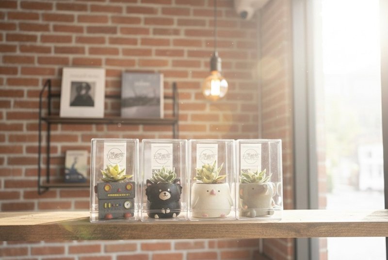 手作仿真龍舌蘭黏土盆 - 盆栽/植栽 - 黏土 綠色