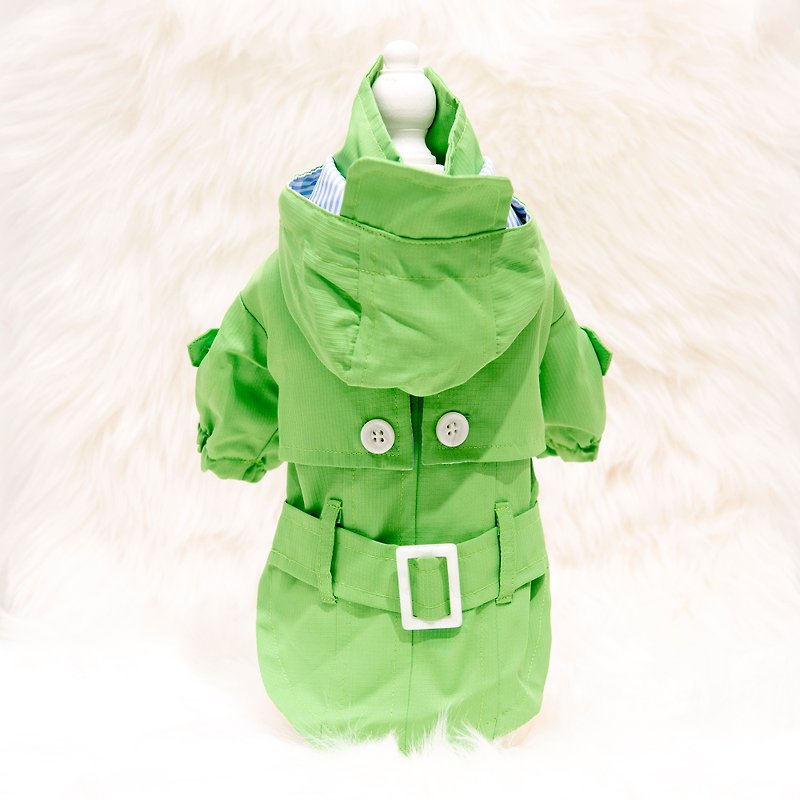 【Momoji】 Pet Waterproof Windbreaker - Kush - Clothing & Accessories - Polyester Green