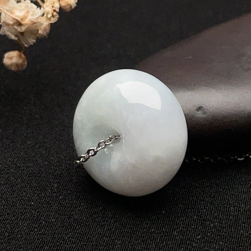 瓔珞珠寶盒 E.L.Jewelry Box 冰糯綠翡翠平安扣項鍊 | 天然緬甸玉翡翠A貨