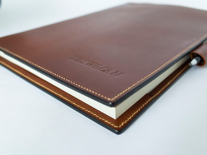 Leather Notebook Cover (Size B5) - Notebooks & Journals - Genuine Leather 