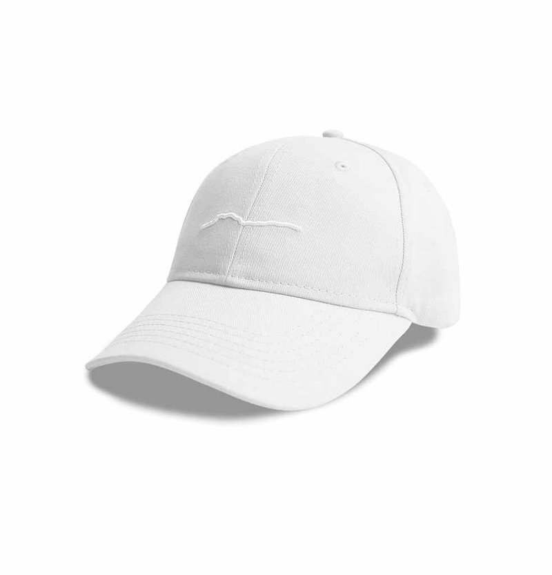 White Lion Rock Baseball Cap - หมวก - ผ้าฝ้าย/ผ้าลินิน ขาว