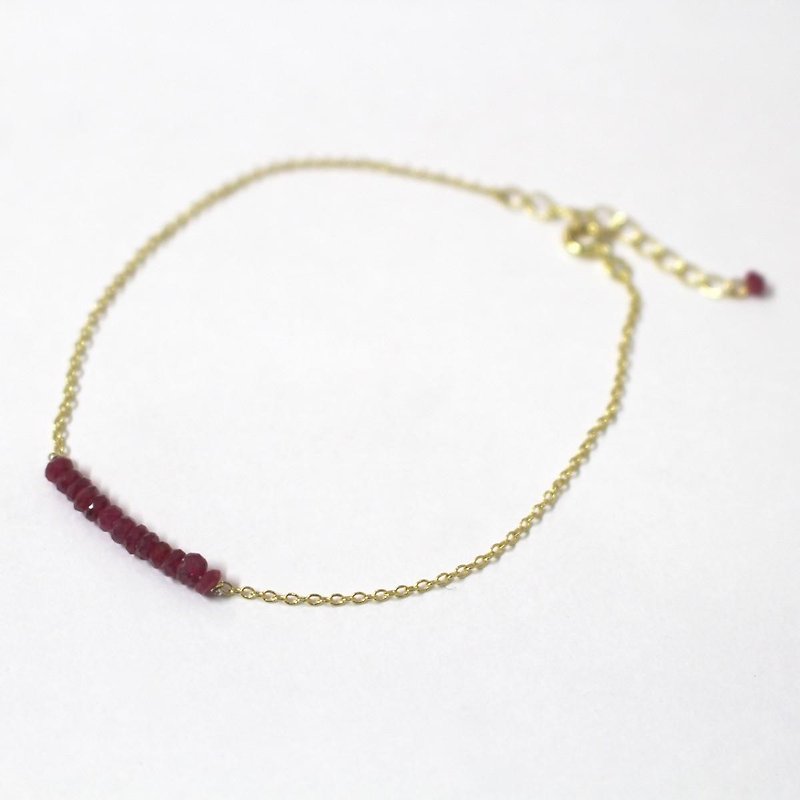 Ruby go-through bracelet - Bracelets - Gemstone Red