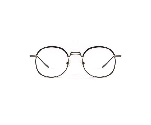 Thin frame store glasses round