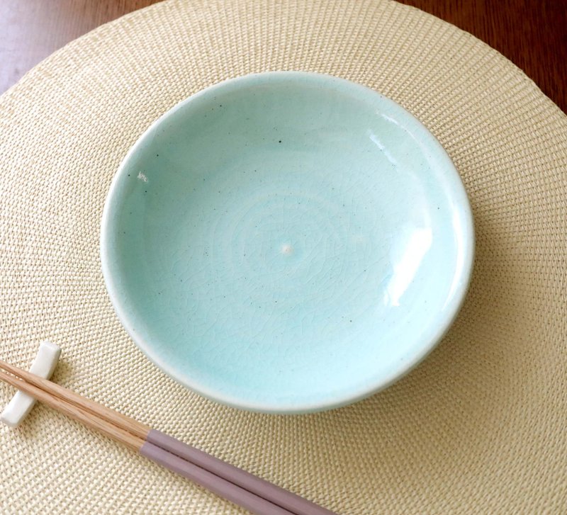 On Sale / Deep plate with light blue glass glaze - Plates & Trays - Pottery Blue