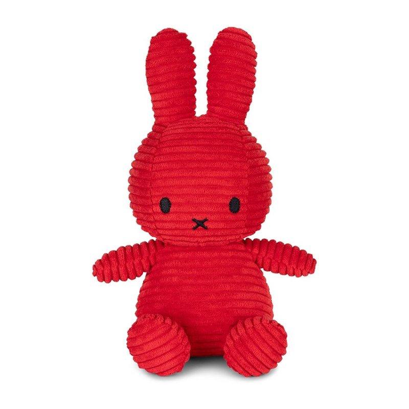 BON TON TOYS 米菲兔ECO燈芯絨填充玩偶-限量版 紅 23cm - 公仔/玩偶 - 聚酯纖維 粉紅色