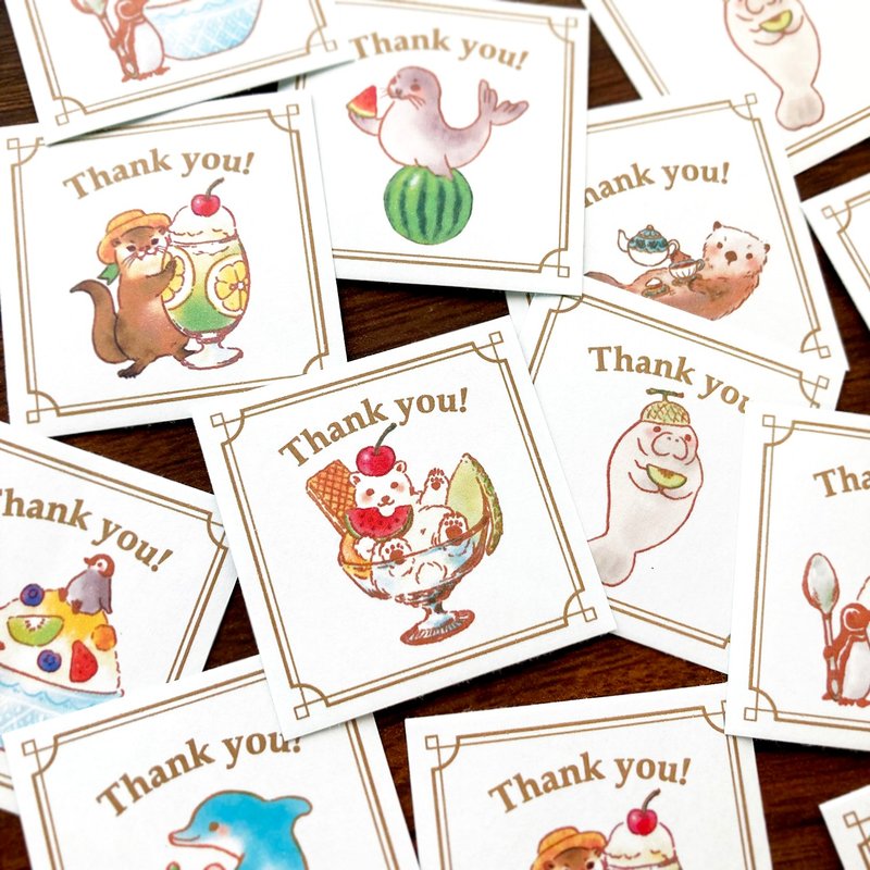 Thank you seal Sea animals 35 stickers Sea animals - Stickers - Paper Multicolor