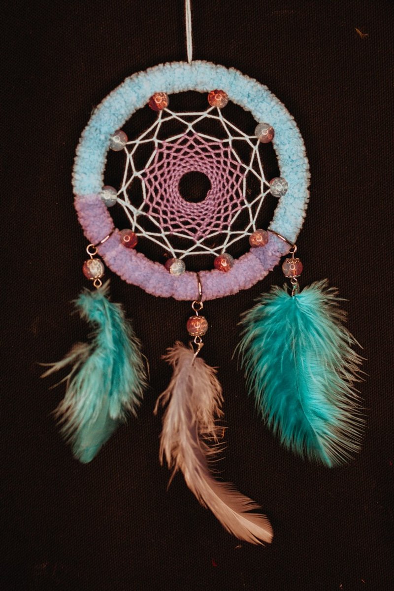 純手工捕夢網 Handmade Dreamcatcher－【毛絨－柔】 - 擺飾/家飾品 - 其他材質 紫色