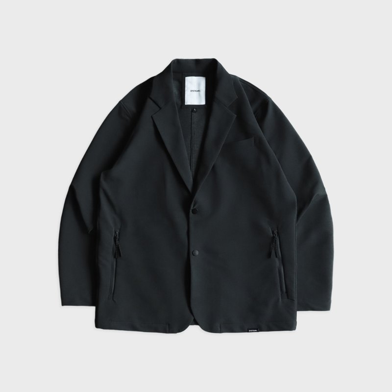 DYCTEAM - RePET Melange loose blazer (gray black) - 男夾克/外套 - 其他材質 黑色