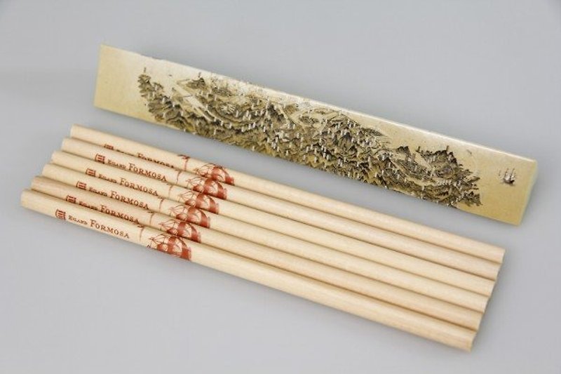 台湾国立歴史博物館 -  Fuermosha‧鉛筆マップ - 鉛筆・シャープペンシル - 木製 多色