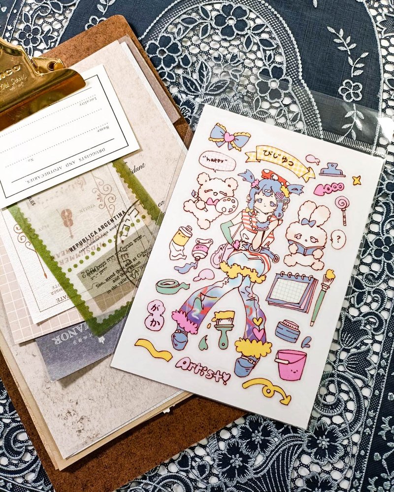 BT059藝術寶寶_art baby_59/轉印貼紙Transfer Stick - 貼紙 - 塑膠 多色