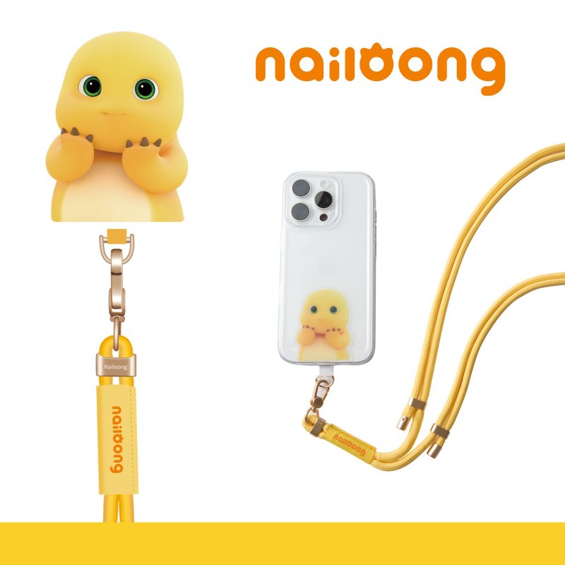 Cattale x Coolean - Nailoong 奶龍 - 手機扣環背帶掛繩 - 手機掛繩/背帶 - 其他材質 橘色