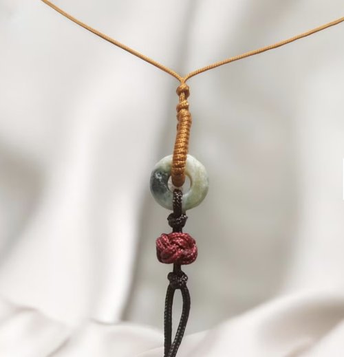 瓔珞珠寶盒 E.L.Jewelry Box 【願平安】飄綠花翡翠平安扣項鍊 | 天然緬甸玉翡翠A貨 | 送禮