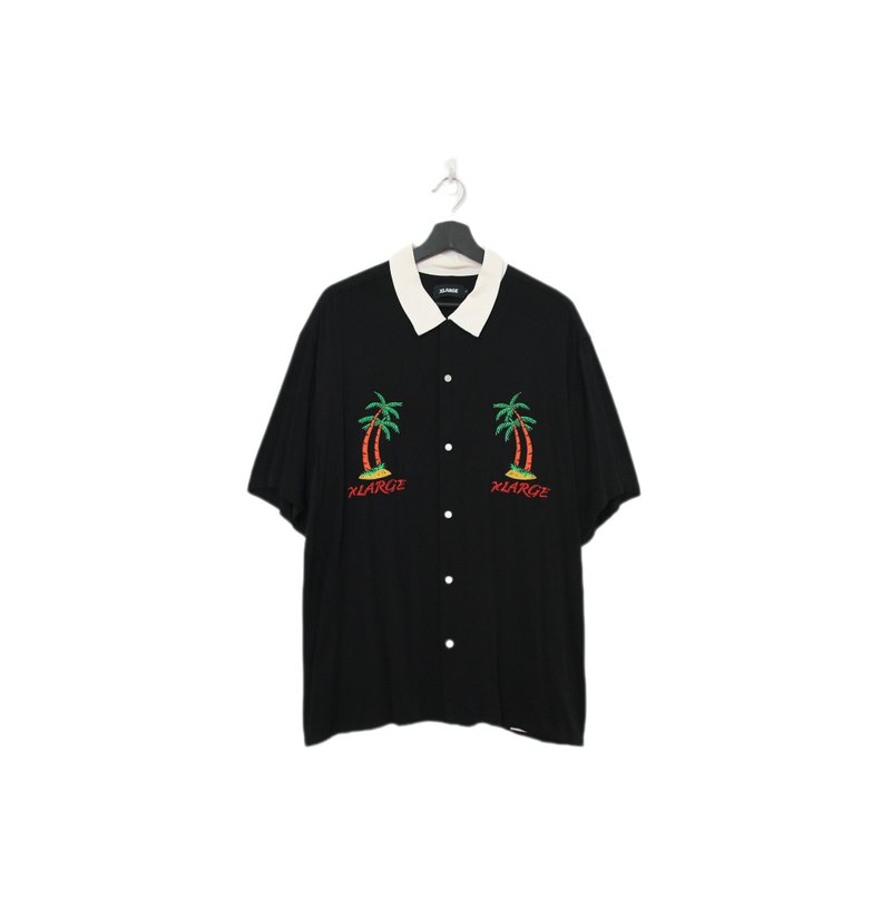 Back to Green-動物圖襯衫 椰子樹 沙灘女郎 at-07 vintage shirt - 男襯衫/休閒襯衫 - 棉．麻 